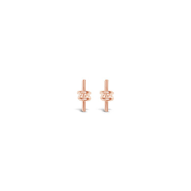 Ichu Knotted Bar Earrings Rose Gold - JP9407RG | Ice Jewellery Australia