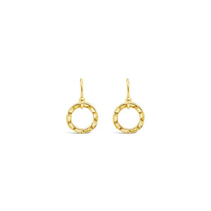 Ichu Grounded Gold Hook Earrings - ME8507G | Ice Jewellery Australia