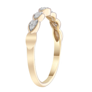 Ice Jewellery Diamond Band Ring with 0.10ct Diamonds in 9K Yellow Gold - R-40123-010-Y | Ice Jewellery Australia