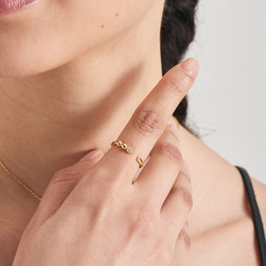 Gold Sparkle Adjustable Ring | The Jewellery Boutique