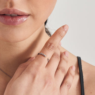 Silver Sparkle Adjustable Ring | The Jewellery Boutique