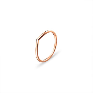 Ice Jewellery Sterling Silver Fine Peak Ring With Rose Gold Plating - R1304KRG | Ice Jewellery Australia