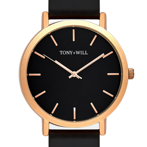 Tony + Will Classic Gold/Black Watch - TWT000ESRG/BLK/BLK | Ice Jewellery Australia