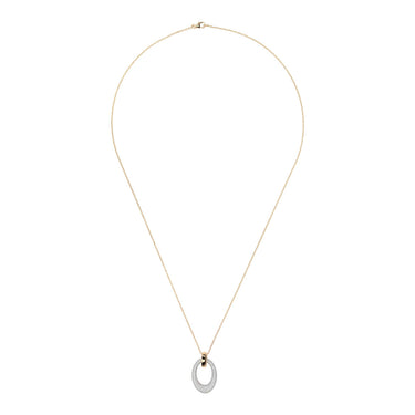 Bronzallure Altissima Golden Oval Pavé Pendant Necklace - WSBZ00572Y.Y | Ice Jewellery Australia