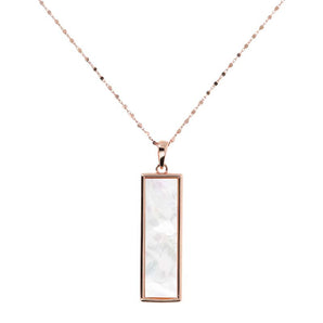 Bronzallure White Mother Of Pearl Bar Necklace 91.4cm - WSBZ01384.WM | Ice Jewellery Australia