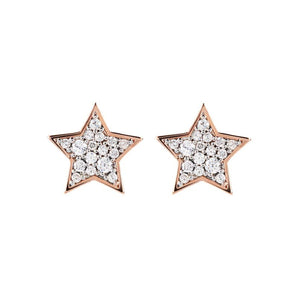 Bronzallure Star Pave Cubic Zirconia Stud Earrings - WSBZ01468.W | Ice Jewellery Australia