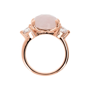 Bronzallure Felicia Rose Quartz Rose Gold Ring - WSBZ02017.RQ | Ice Jewellery Australia