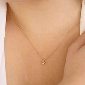 Ice Jewellery 9K Yellow Gold Drop Heart Necklace 45cm - WSGD90213.YG | Ice Jewellery Australia