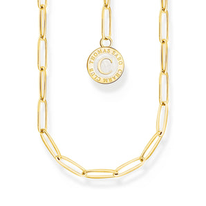 THOMAS SABO Member Charm Necklace with Charmista Disc Gold Plated