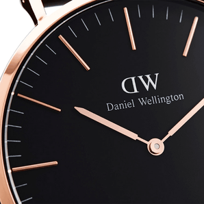 Daniel Wellington Classic Black Sheffield Rose Gold 40mm Watch - DW00100127 | Ice Jewellery Australia