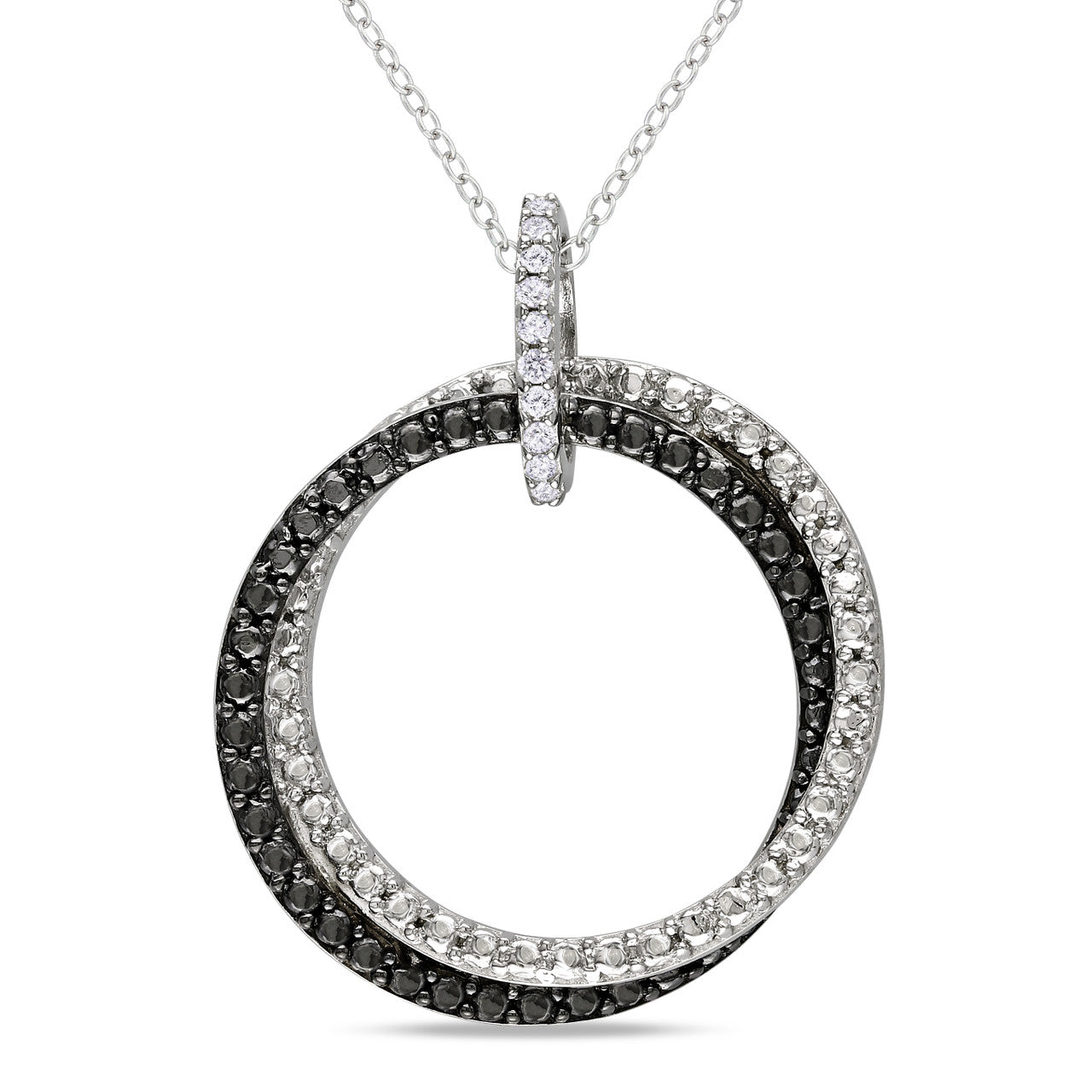 Black and white on sale diamond pendant