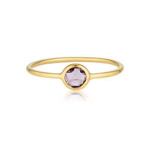 Georgini Eos Amethyst Gold Ring -  IR464A | Ice Jewellery Australia