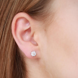 Ice Jewellery Stud Earrings with 0.50ct Diamonds in 9K White Gold - E-14060A-050-W | Ice Jewellery Australia