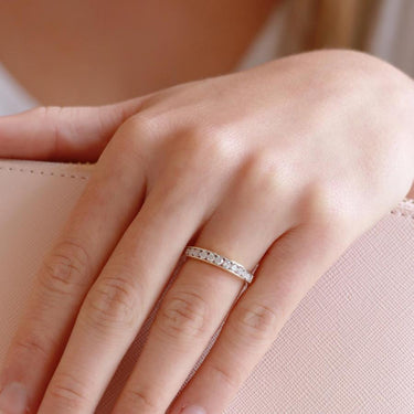 Ice Jewellery Band Ring with 0.50ct Diamonds in 9K Yellow Gold -  IGR-20773-Y | Ice Jewellery Australia