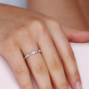 Ice Jewellery Band Ring with 0.10ct Diamonds in 9K White Gold -  R-40145-010-W | Ice Jewellery Australia