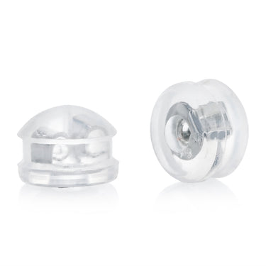 Two Pair Silicone Earring Backs in Sterling Silcer