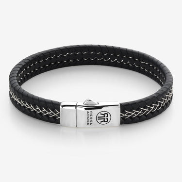 Rebel and Rose Silver Wired Black Bracelet