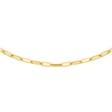 9K Yellow Gold Paper Chain Necklace 45 cm