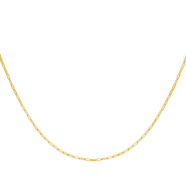 9K Yellow Gold Paper Chain Necklace 50 cm