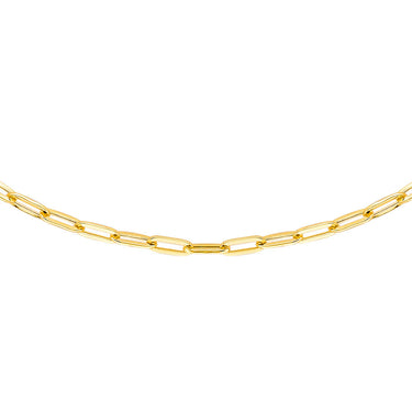 9K Yellow Gold Paper Chain Necklace 50 cm