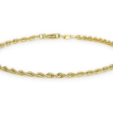 9K Yellow Gold Hollow Twist Bracelet 18 cm