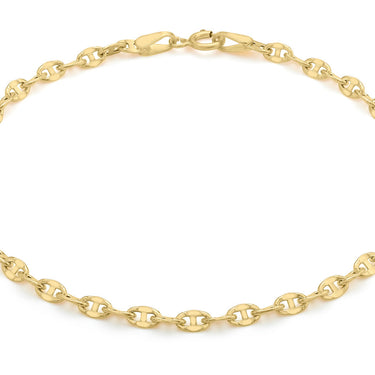 9K Yellow Gold Link Bracelet 18 cm