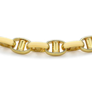 9K Yellow Gold Hollow Rambo Bracelet 19 cm