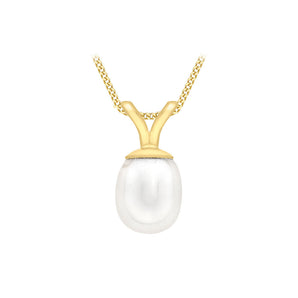 9K Yellow Gold Cult Freshwater Pearl Pendant