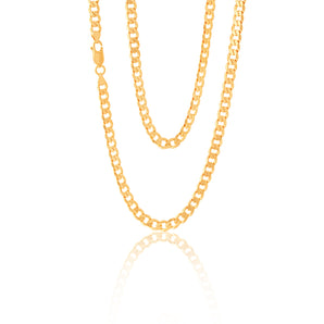 9ct Yellow Gold Curb Chain 50cm in 150 Gauge