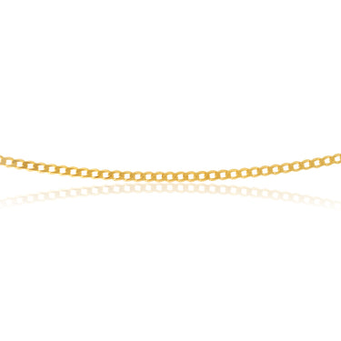 9ct Yellow Solid Gold 50cm Curb Chain 100Gauge