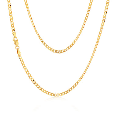 9ct Yellow SOLID Gold Curb Chain 80 gauge in 55cm