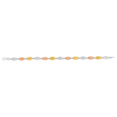 9ct Yellow Gold, White Gold & Rose Gold Fancy Bracelet
