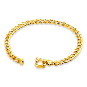 9ct Yellow Gold Copper Filled 19cm Curb Bracelet 150Gauge