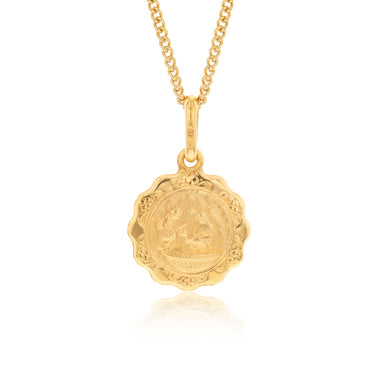 9ct Yellow Gold 12mm Pendant