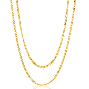 9ct Yellow Gold 50cm 60 Gauge Curb Chain