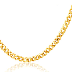 9ct Yellow Gold 50cm 60 Gauge Curb Chain
