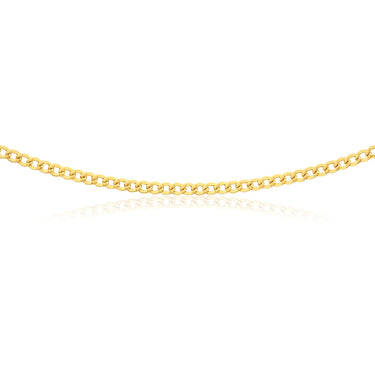 9ct Yellow Solid Gold 45cm 70 Gauge Curb Chain