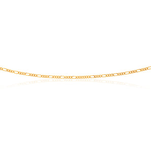 9ct Yellow Gold Figaro 1:3 70cm Chain 40Gauge