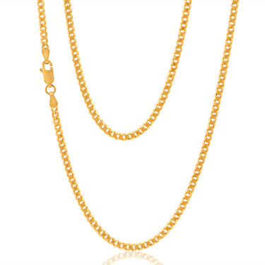 9ct Yellow Solid Gold Curb "Colt" Chain