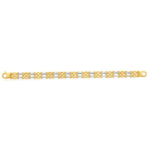 9ct Yellow Gold & White Gold Dazzling Fancy Bracelet