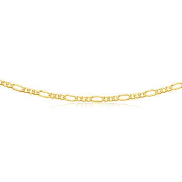 9ct Yellow Gold Figaro 50cm 80 Gauge Chain