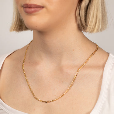 9ct Yellow Gold Figaro 1:3 80 Gauge 55cm Chain