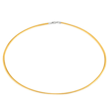 9ct Yellow Gold & White Gold Silver Filled Omega Reversible Chain