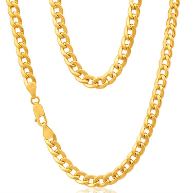 9ct Superb Yellow Gold Copper Filled Curb Chain