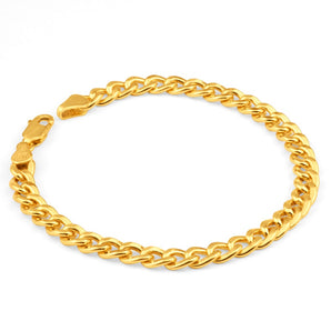 9ct Yellow Gold Copperfilled 19cm Curb Bracelet 150Gauge