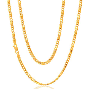 9ct Yellow Gold 80cm 80 Gauge Curb Chain