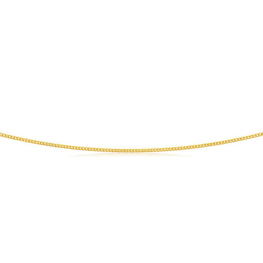 9ct Yellow Gold Silver Filled Extend 45cm Curb Chain 40 Gauge