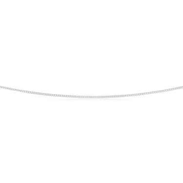 9ct White Gold Silver Filled Extend 45cm Curb Chain 40 Gauge