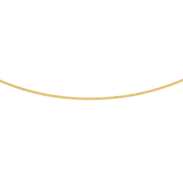 9ct Yellow Gold Silver Filled Extend 50cm Curb Chain 40 Gauge
