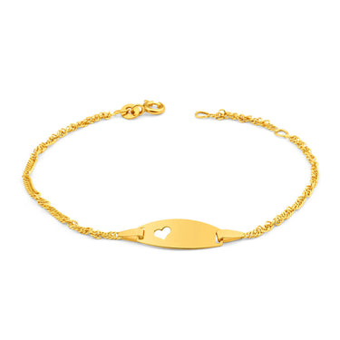 9ct Yellow Gold Silver Filled Singapore Bracelet